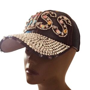 Distressed Bling MISS Cap